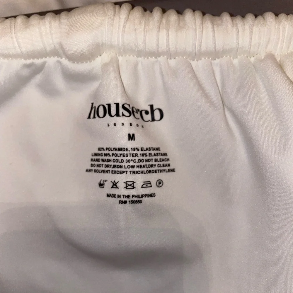 House of CB Cassis Ivory Bikini Top & Athens Ivory Gathered Bikini Bottoms - Picture 6 of 7